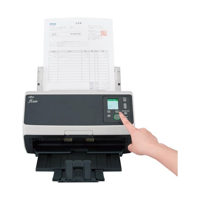 Fujitsu fi-8190 ADF  Scanner ad Alimentazione Manuale 600x600 DPI A4 Nero-Grigio