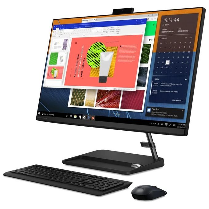 Lenovo IdeaCentre AIO 3 27ALC6 Pc All in One, Processore AMD Ryzen 5-5500u, Ram 8Gb, Hd 512Gb SSD, Display 27'', Windows 11 Home