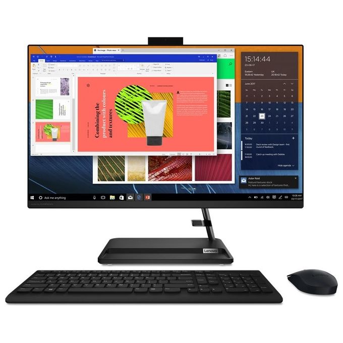 Lenovo IdeaCentre AIO 3 27ALC6 Pc All in One, Processore AMD Ryzen 5-5500u, Ram 8Gb, Hd 512Gb SSD, Display 27'', Windows 11 Home