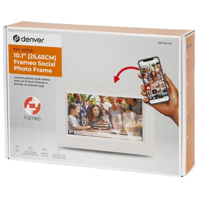 Denver Frameo PFF-1015 Cornice Digitale 10.1'' 16Gb Bianco