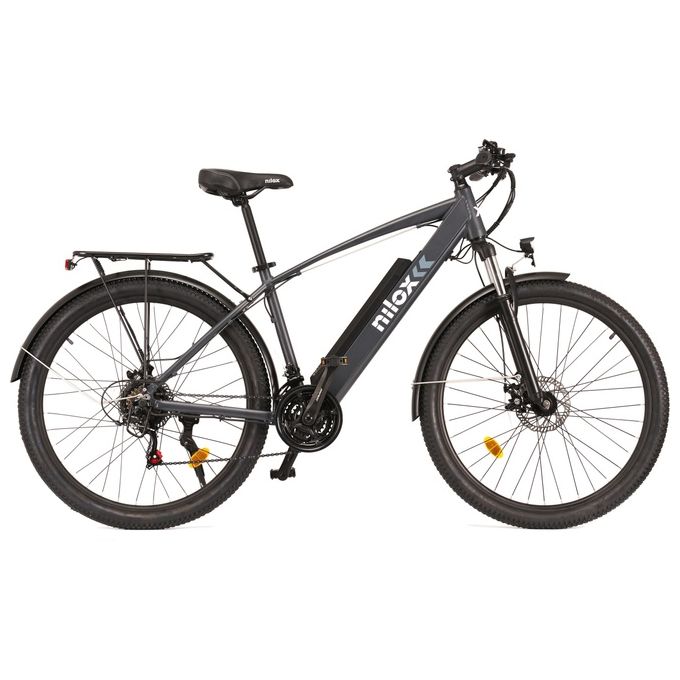 Nilox e-Bike X7 Plus Trekking Bike con Pedalata Assistita 80 km di Autonomia Fino a 25 km-h