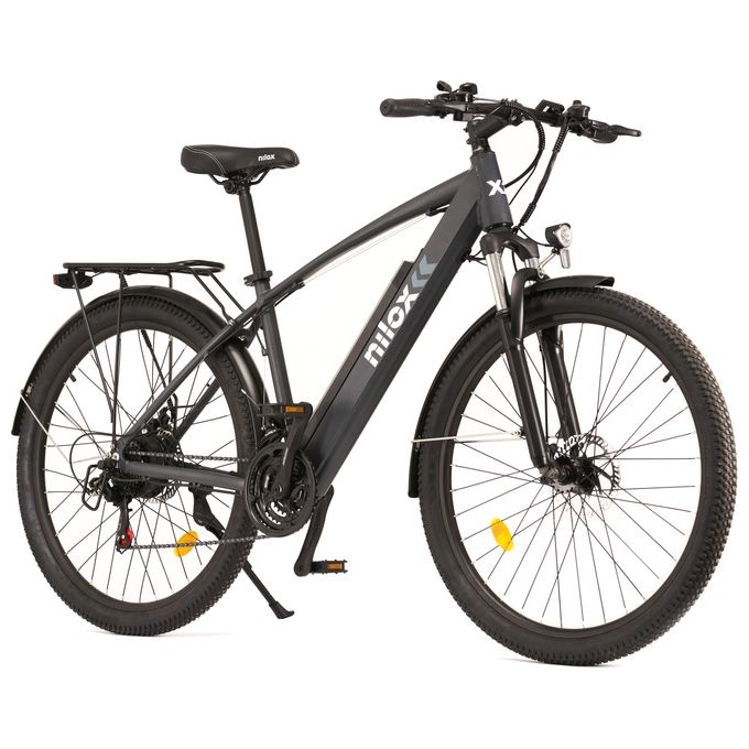 Nilox e-Bike X7 Plus Trekking Bike con Pedalata Assistita 80 km di Autonomia Fino a 25 km-h