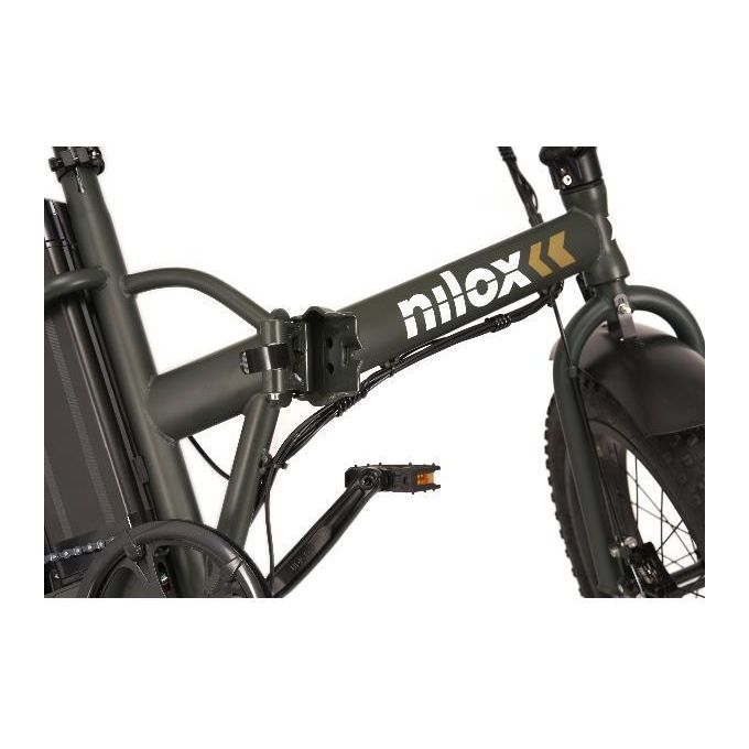 Nilox E-Bike X8 Plus Bici Elettrica con Pedalata Assistita 70Km di Autonomia Batteria Removibile al Litio da 36 V - 13 Ah Gomme 20'' Fat Doppio Freno a Disco
