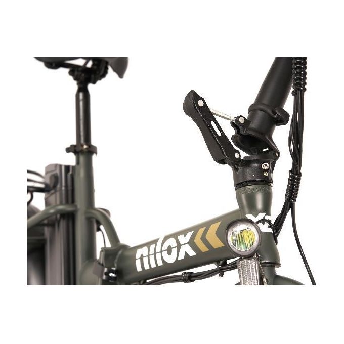 Nilox E-Bike X8 Plus Bici Elettrica con Pedalata Assistita 70Km di Autonomia Batteria Removibile al Litio da 36 V - 13 Ah Gomme 20'' Fat Doppio Freno a Disco