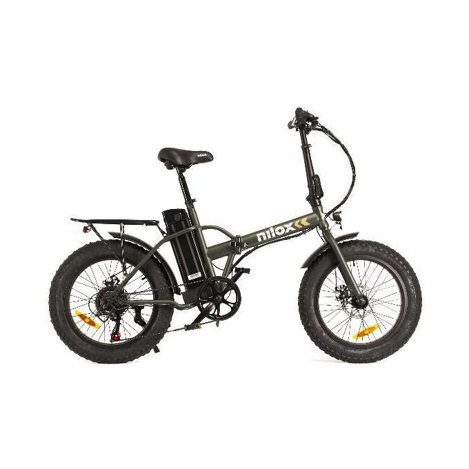 Nilox E-Bike X8 Plus Bici Elettrica con Pedalata Assistita 70Km di Autonomia Batteria Removibile al Litio da 36 V - 13 Ah Gomme 20'' Fat Doppio Freno a Disco
