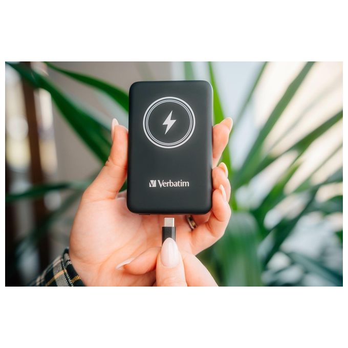 Verbatim Charge 'n' Go Polimeri di Litio 10000 Mah Carica Wireless Nero