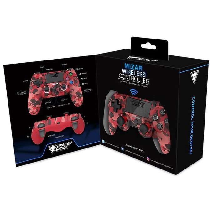 Dragon Mizar Wireless Red Camo per PlayStation 4