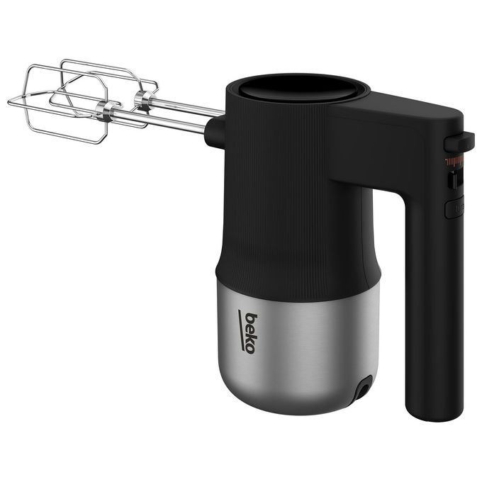 BEKO HMM81504BX Sbattitore elettrico potenza 500 W velocita' variabili tasto Turbo accessori inclusi (fruste e ganci inox) Acciaio inox-Nero