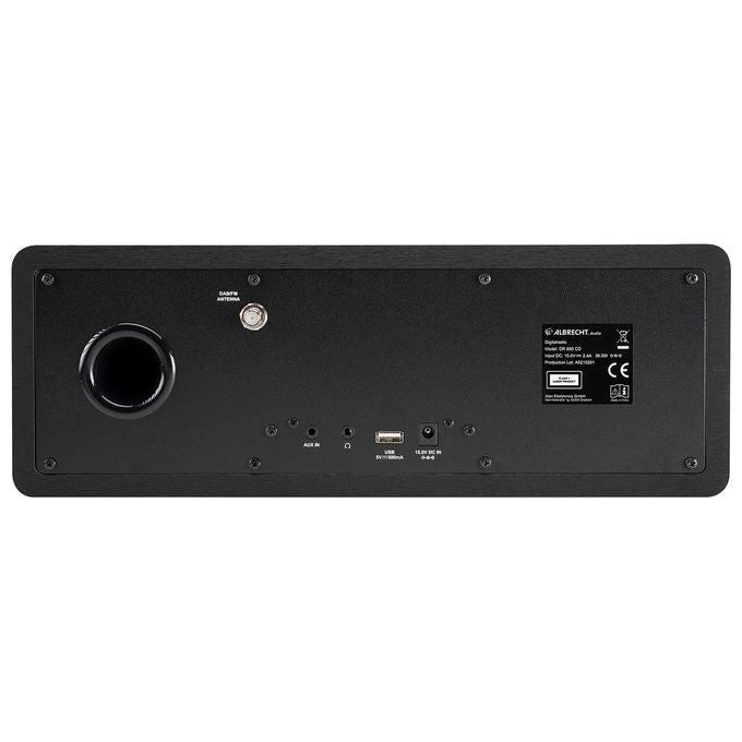 Albrecht DR 895 Impianto Compatto per Cd Dab-Ukw-Internet-Cd Nero