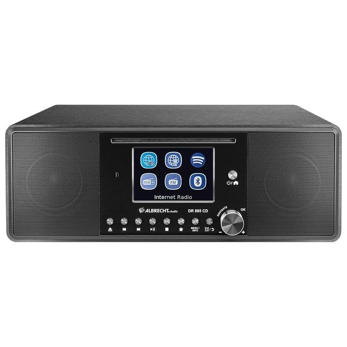 Albrecht DR 895 Impianto Compatto per Cd Dab-Ukw-Internet-Cd Nero