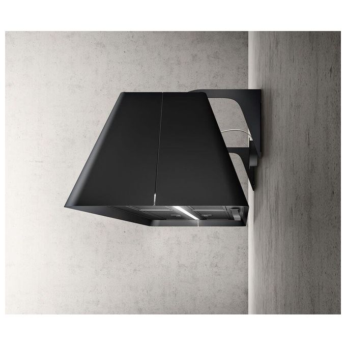 Elica PRF0171195 Cappa a Isola Sospesa IKONA MAXXI PURE NERO BL-MAT-F-120 Classe Energetica A 3 Velocita' + Intesiva Aspirante Portata 600 m³-h 120 cm con Purificatore D'Aria