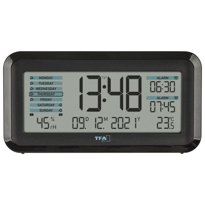 TFA Dostmann 60.2562.01 Sveglia Digitale Monitor Clima Stanza BOXX2