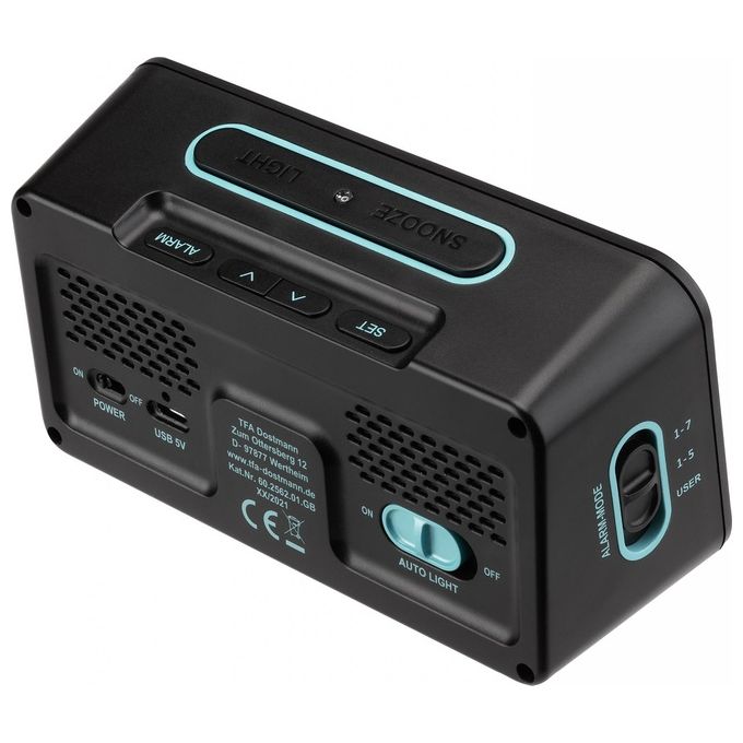 TFA Dostmann 60.2562.01 Sveglia Digitale Monitor Clima Stanza BOXX2