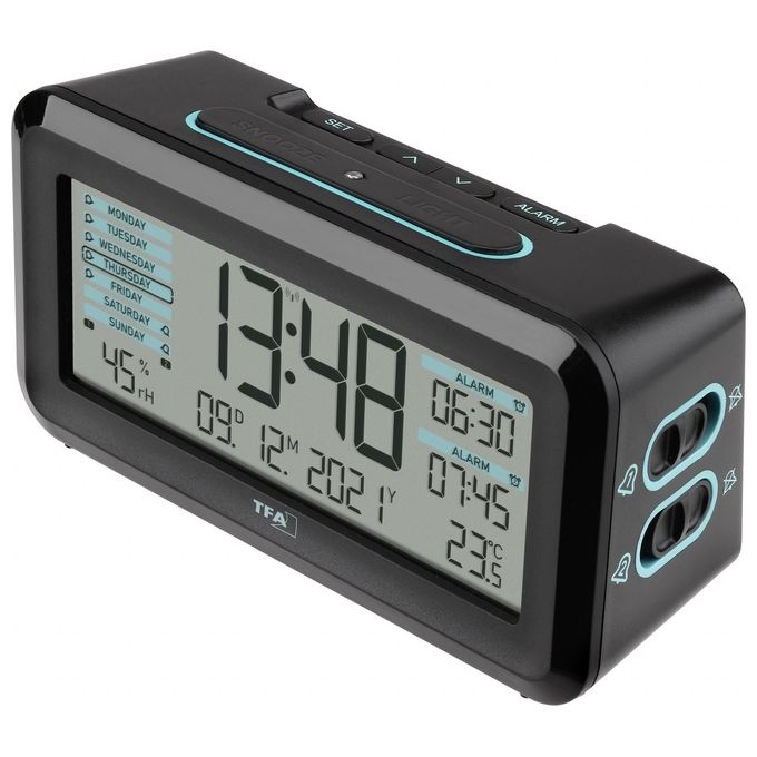 TFA Dostmann 60.2562.01 Sveglia Digitale Monitor Clima Stanza BOXX2
