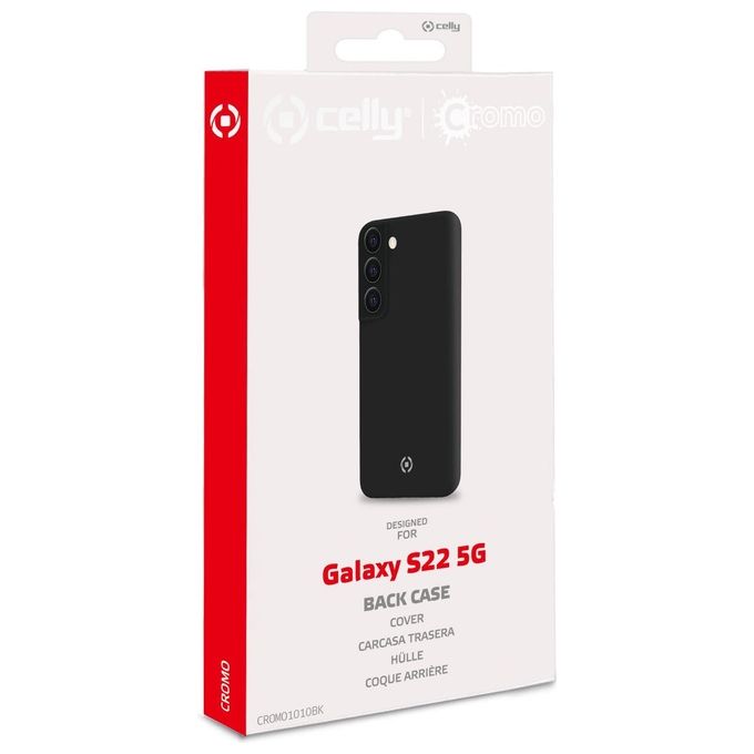 Celly Cromo Cover per Samsung Galaxy S22 5G Nero
