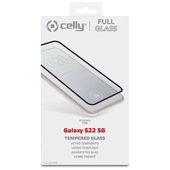 Celly Full Glass per Samsung Galaxy S22 5G Nero