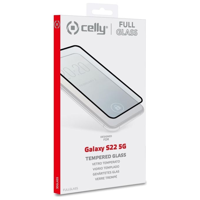 Celly Full Glass per Samsung Galaxy S22 5G Nero