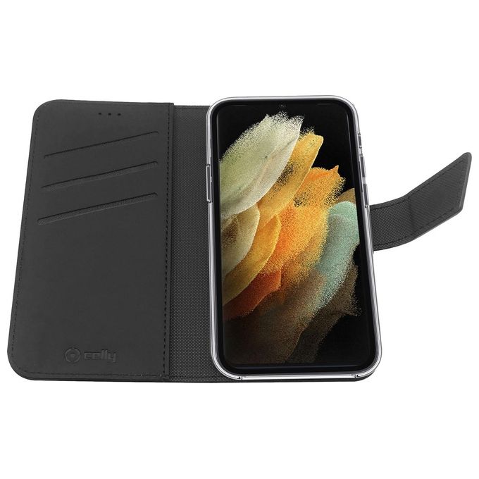 Celly Wally Case per Samsung Galaxy S22 Ultra 5G Nero