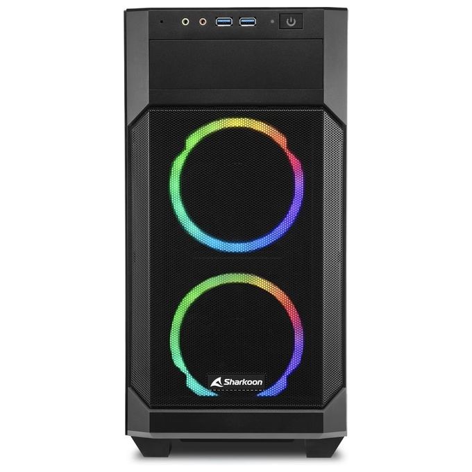 Sharkoon V1000 RGB Case Micro-Atx 2xUsb 3.0 Vetro Temperato 2x120mm Fan Front 1x120mm Fan Rear 4 Slot Espa