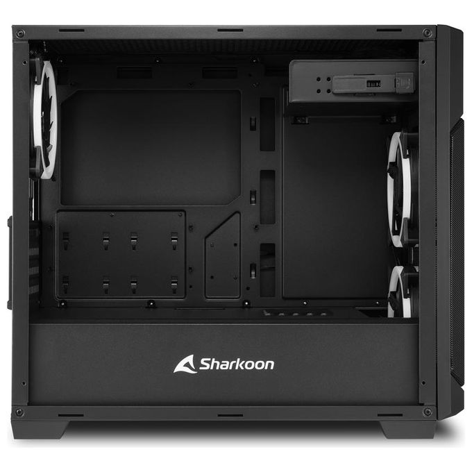 Sharkoon V1000 RGB Case Micro-Atx 2xUsb 3.0 Vetro Temperato 2x120mm Fan Front 1x120mm Fan Rear 4 Slot Espa