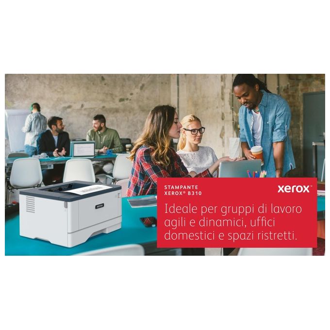 Xerox B310 Stampante A4 40ppm Fronte-Retro Wireless PS3 PCL5e-6 2 Vassoi Totale 350 Fogli