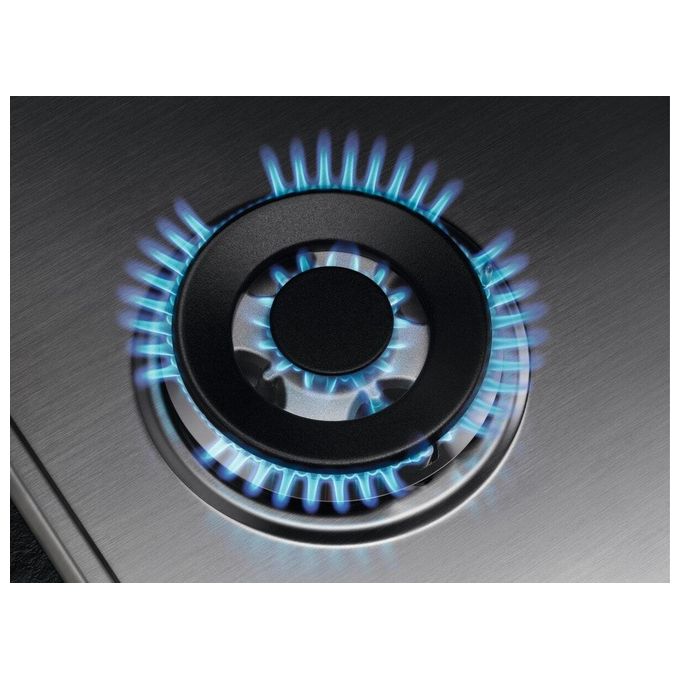 Aeg HGB64400SM Slim Line Piano Cottura a Gas 4 Zone Bruciatori SpeedBurner 60 cm Inox