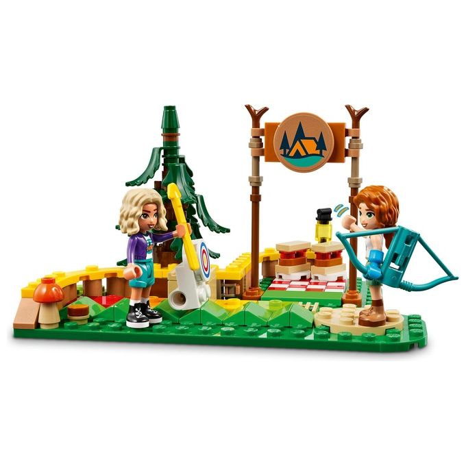 LEGO Friends Tiro con l'Arco al Campo Avventure Giochi Sportivi per Bambine e Bambini da 6 Anni in su con Arco e Frecce Giocattolo 2 Mini Bamboline e un Procione Idee Regalo di Compleanno 42622