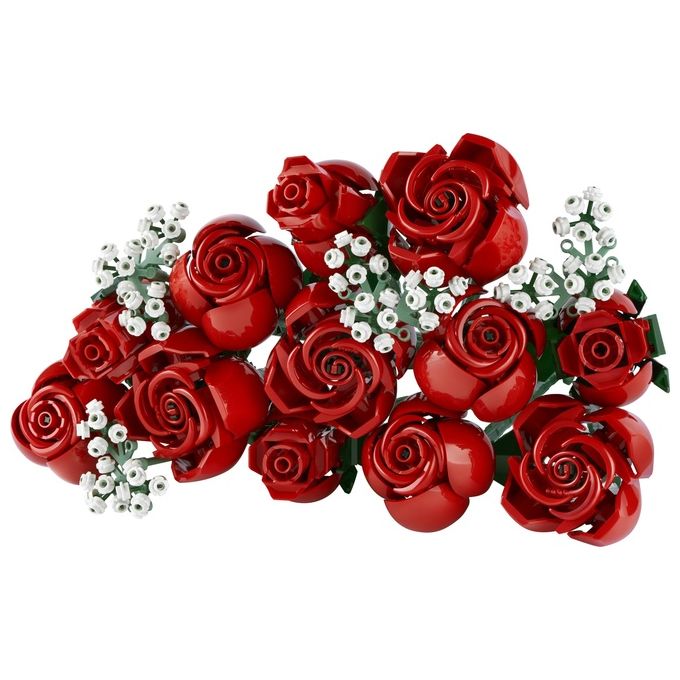 LEGO Icons 10328 Bouquet di Rose, Set Fiori Finti per Adulti, Decorazione Casa, Idea Regalo per Lei o Lui, Collezione Botanica