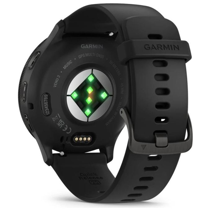 Garmin Venu 3 45mm 1.4'' Amoled GPS Sport Salute Notifiche Black and Slate con cinturino in silicone