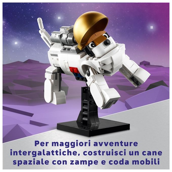 Lego 31152 Creator Set da costruzione 3 in 1 Astronauta Cane Spaziale Astronave Viper Jet 647 pezzi 9+ anni colore Multicolore