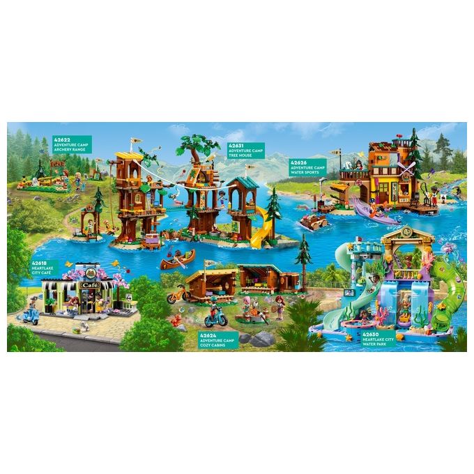 LEGO Friends Tiro con l'Arco al Campo Avventure Giochi Sportivi per Bambine e Bambini da 6 Anni in su con Arco e Frecce Giocattolo 2 Mini Bamboline e un Procione Idee Regalo di Compleanno 42622
