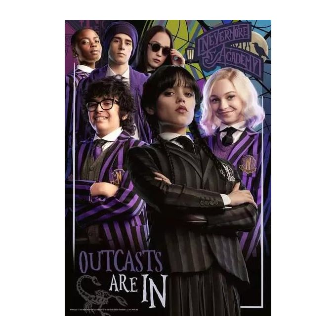Ravensburger Puzzle 300 Pezzi Wednesday Outcasts Are In