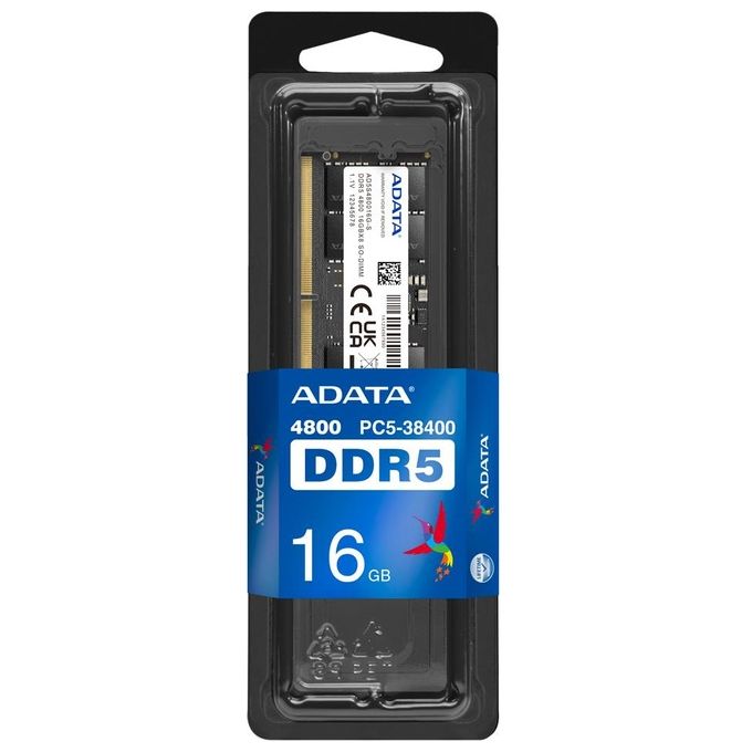 Adata AD5S480016G-S Memoria Ram 16Gb DDR5 4800 MHz Data Integrity Check