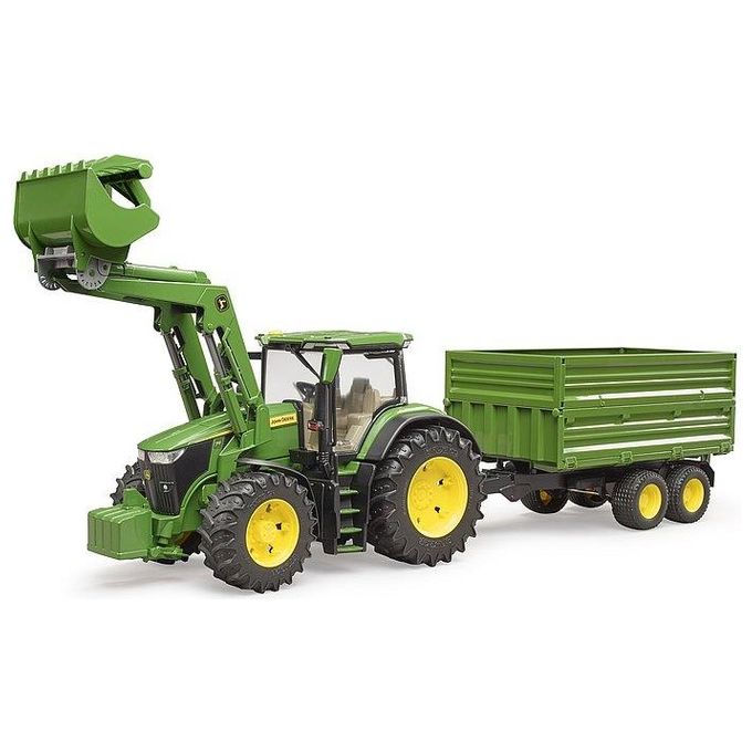 Bruder Mezzo Agricolo John Deere Trattore con Rimorchio 1:16