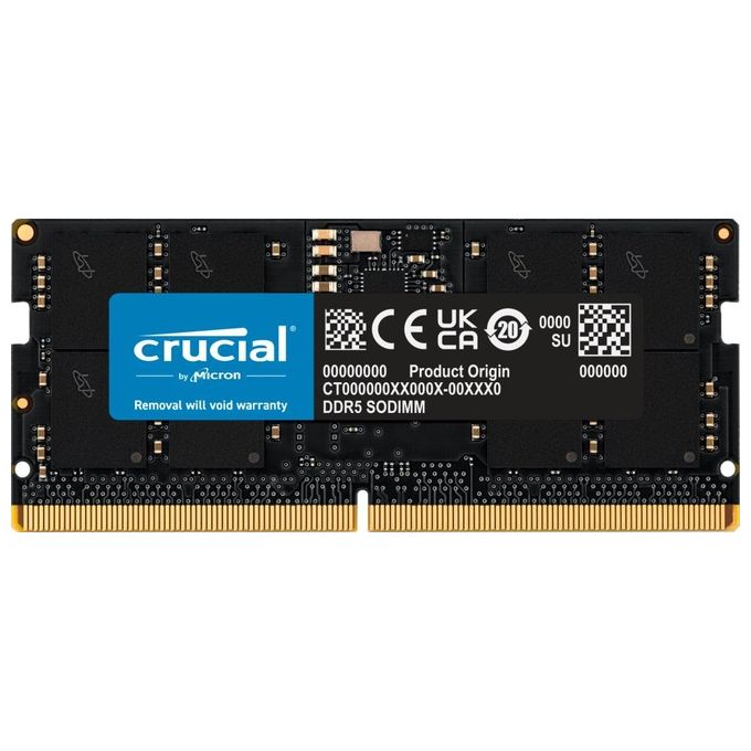 Crucial CT16G56C46S5 Memoria Ram 16Gb DDR5 5600 MHz Data Integrity Check