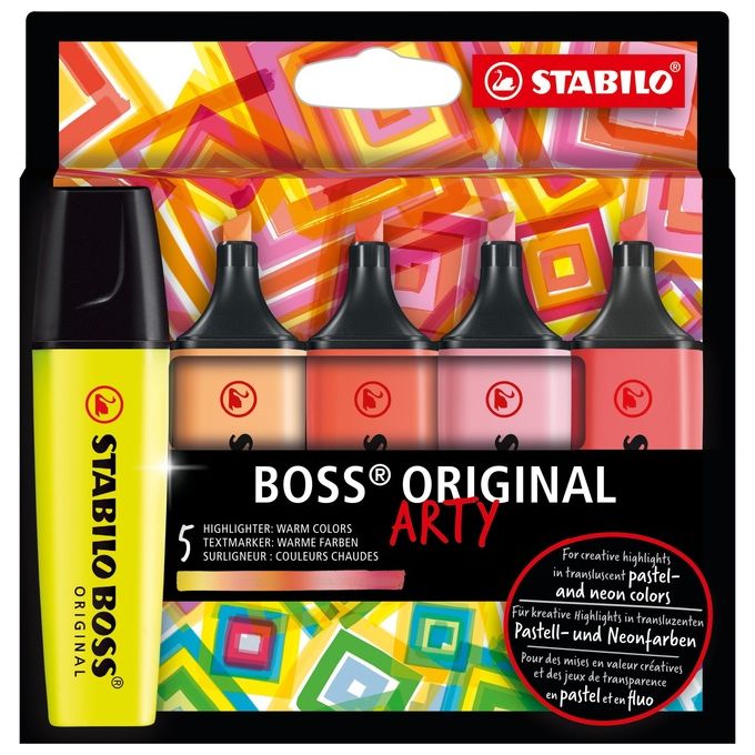 Stabilo Confezione 5 Boss Colori Caldi Arty