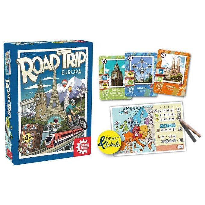 Game Factory Road Trip Europa Gioco di Carte