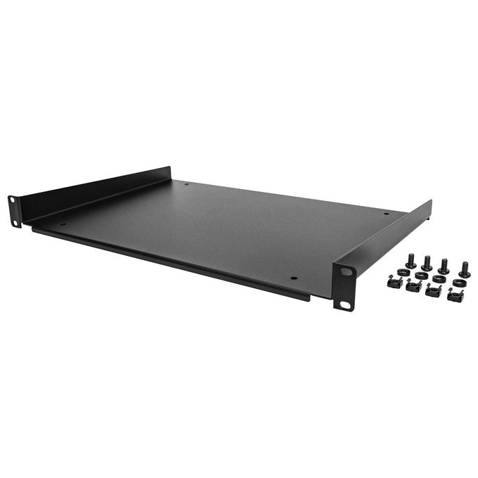 StarTech.com Mensola Rack 19'' 1U Struttura Resistente con Portata Fino a 25kg Profondita' Vassoio 30cm