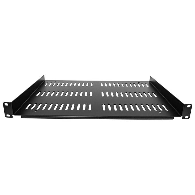 StarTech.com Mensola Rack 19'' 1U Ripiano Ventilato per Armadio Rack 19 Pollici a Sbalzo 30cm Nero