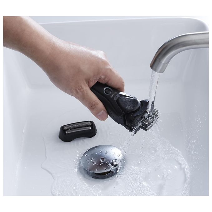 Panasonic ES-RT37-K503 Rasoio Uomo WetandDry a 3 Lame Lavabile Nero