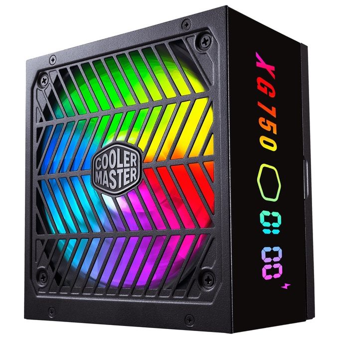Cooler Master Alimentatore XG750 PLUS PLATINUM 750W 80 Plus Platinum Active PFC 135mm Fan Full Modular ARGB Display Panel