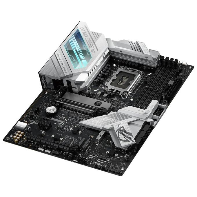 ASUS ROG Strix Z690-A Gaming WiFi Scheda Madre ATX, Intel Z690, LGA1700, DDR5, PCI 5.0, WiFi 6E (802.11ax), Intel 2.5Gb Ethernet, ROG SupremeFX 7.1, 4xM.2, 6xSATA 6GB-s, Aura Sync RGB, Nero
