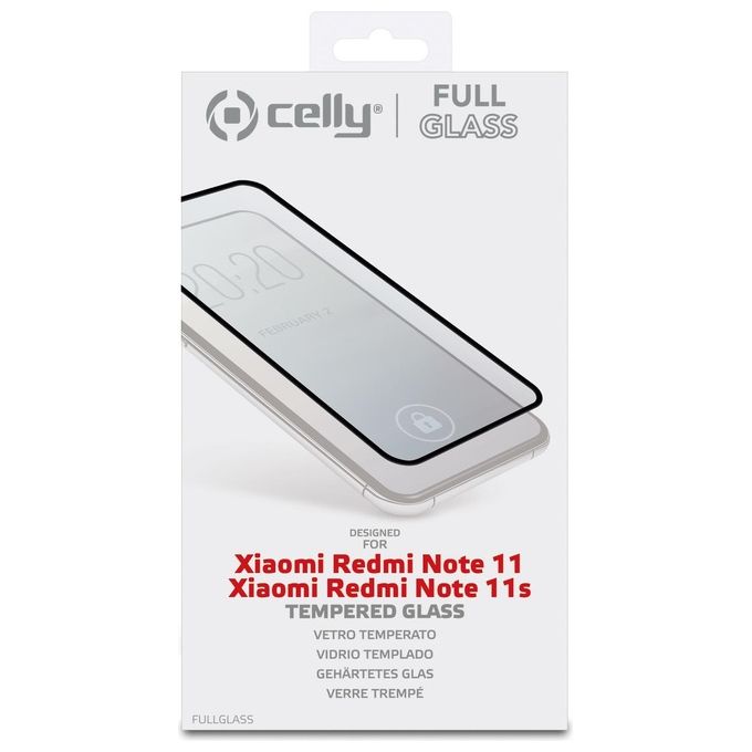 Celly Full Glass per Redmi Note 11 Note 11s Black