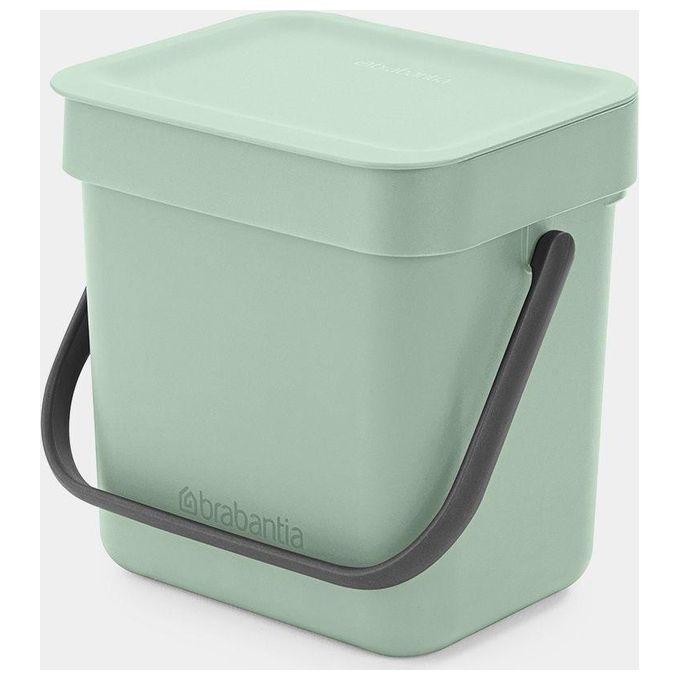Brabantia Sort e Go Contenitore per Rifiuti Verde Giada 3 Litri