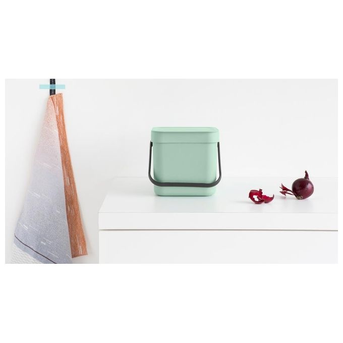Brabantia Sort e Go Contenitore per Rifiuti Verde Giada 3 Litri