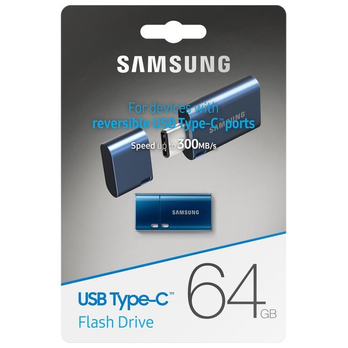 Samsung MUF-64DA Unita' Flash Usb 64Gb USB Tipo-C 3.2 Gen 1 Blu