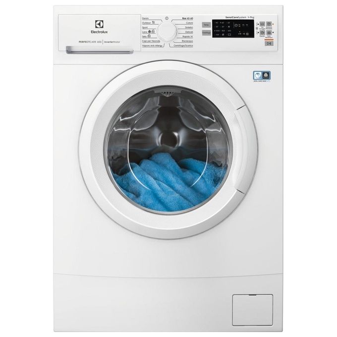 Electrolux EW6S570I Perfect Care 600 Lavatrice Slim Carica Frontale SensiCare Vapore Igienizzante Classe energetica C Capacita' di carico 7 Kg Centrifuga 1000 giri Motore Inverter