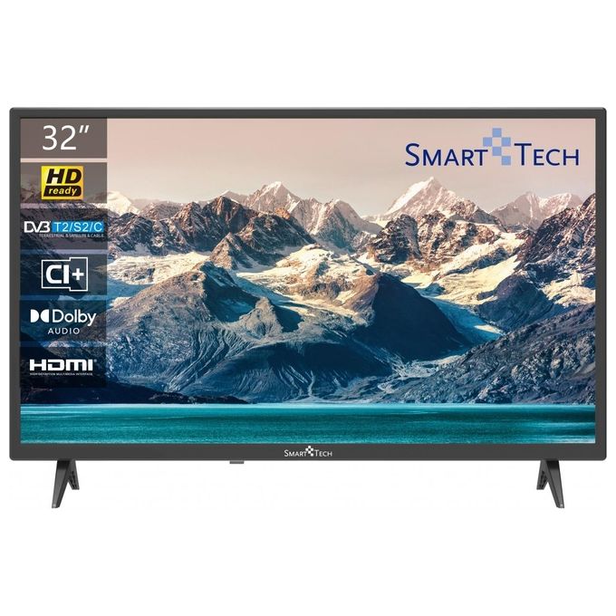 Smart Tech Tv Led 32HN10T2 32 pollici Hd Hotel mode Dolby Audio DVB-T2-C-S2 H.265