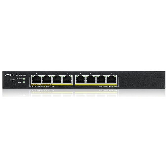 Zyxel GS1915-8EP Gestito L2 Gigabit Ethernet 10-100-1000 Supporto Power Over Ethernet Nero