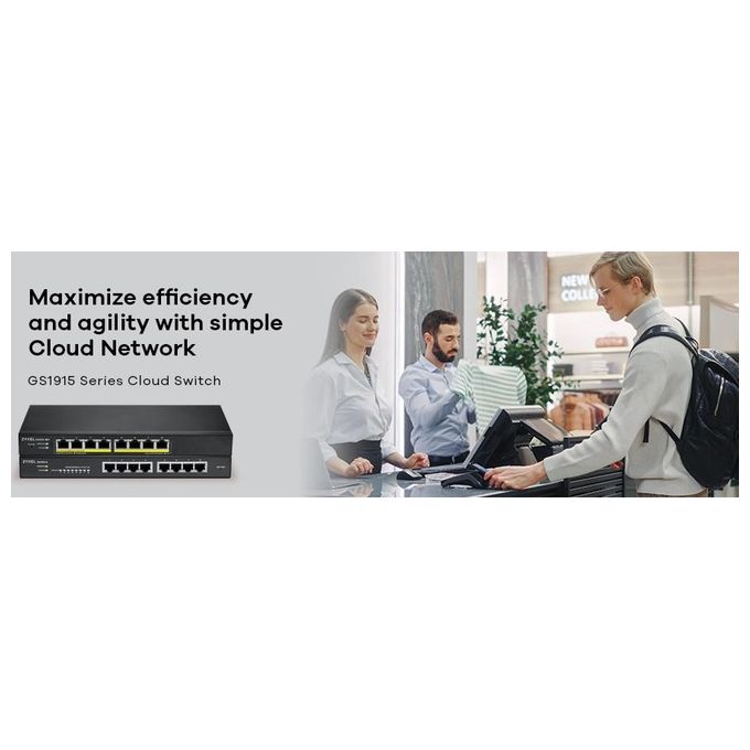 Zyxel GS1915-8 Switch Gestito L2 Gigabit Ethernet 10-100-1000 Nero